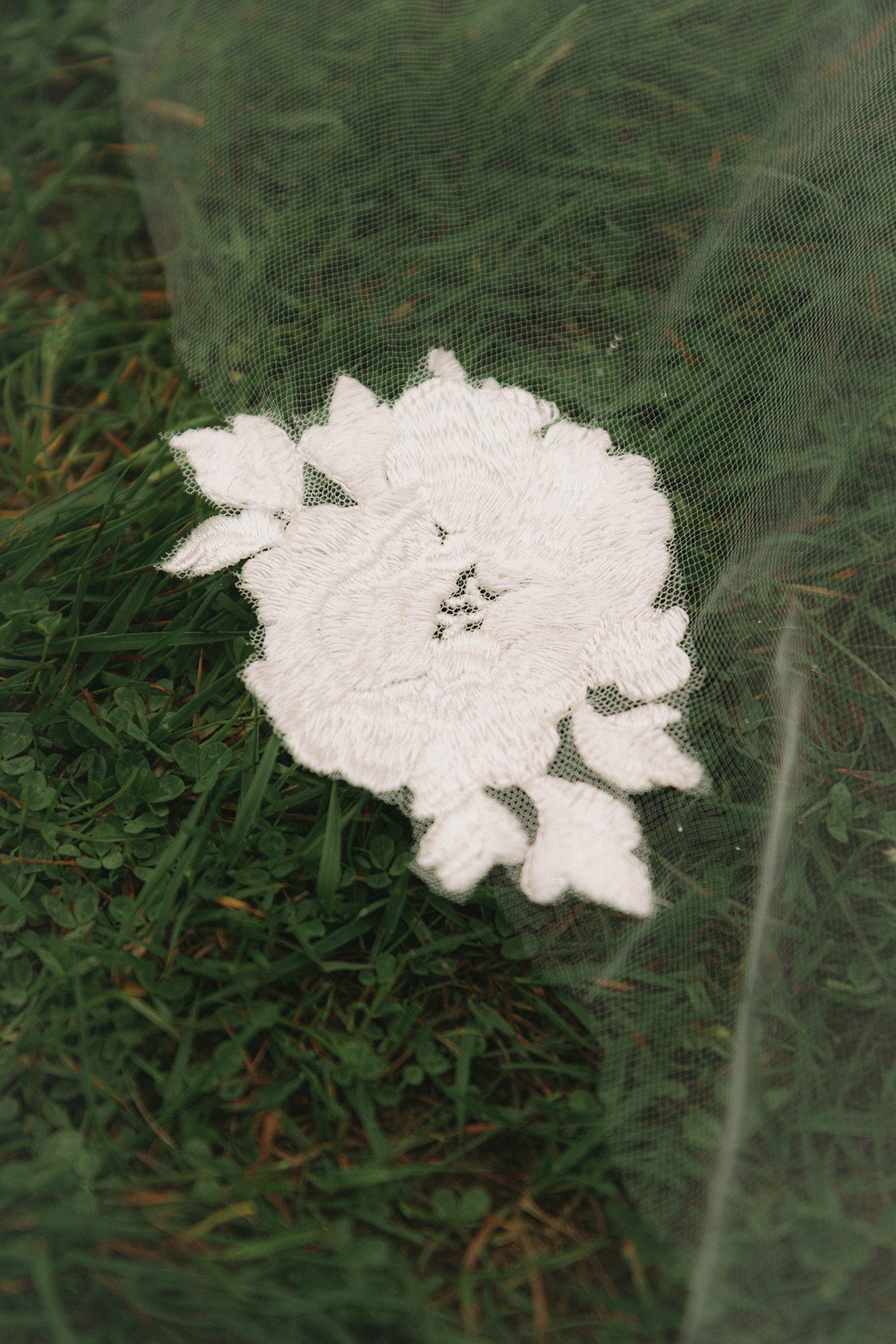 Rose Embroidered Veil