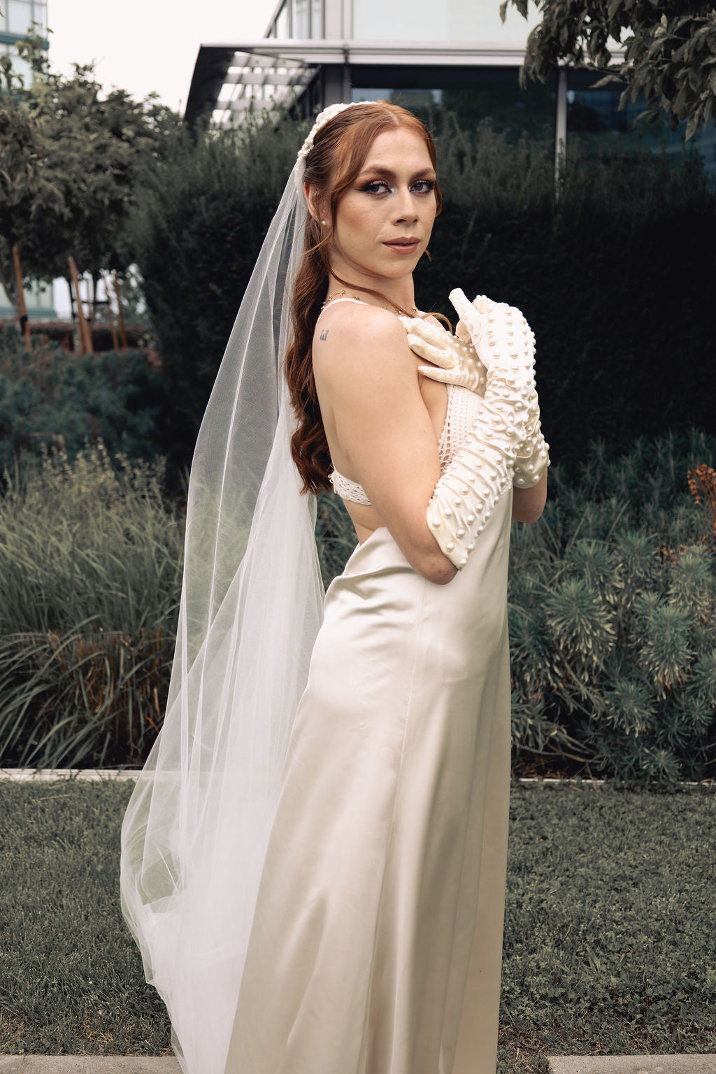 Dancing Queen – Satin Sheath with Crochet Bralette